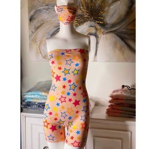 Two piece romper set mask including